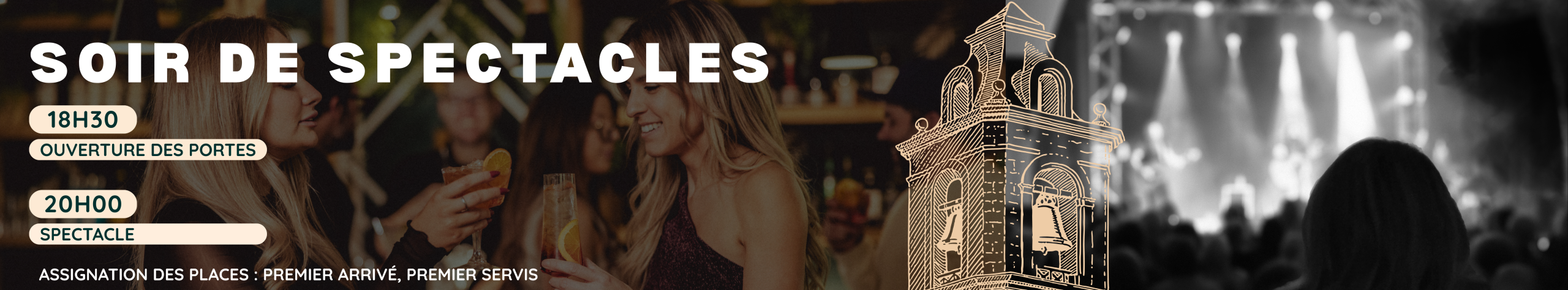 Horraire soir de spectacles au Private Room Tremblant à La Conception. L'incroyable salle de spectacle dans Les Laurentides.